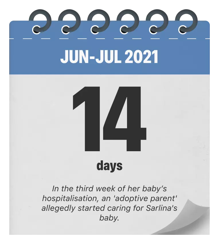 Sarlina Aswan (Baby arrived for treatment & warded in NICU)