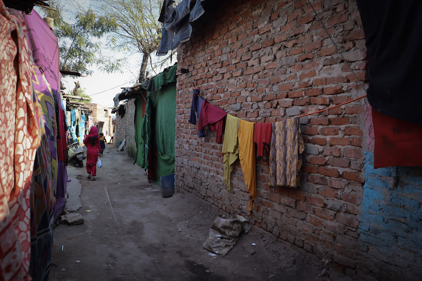Majnu-Ka-Tilla, New Delhi, is home to hundreds of Pakistani Hindu refugees, where small kutcha homes are tightly packed together. Photo: Shivalika Puri