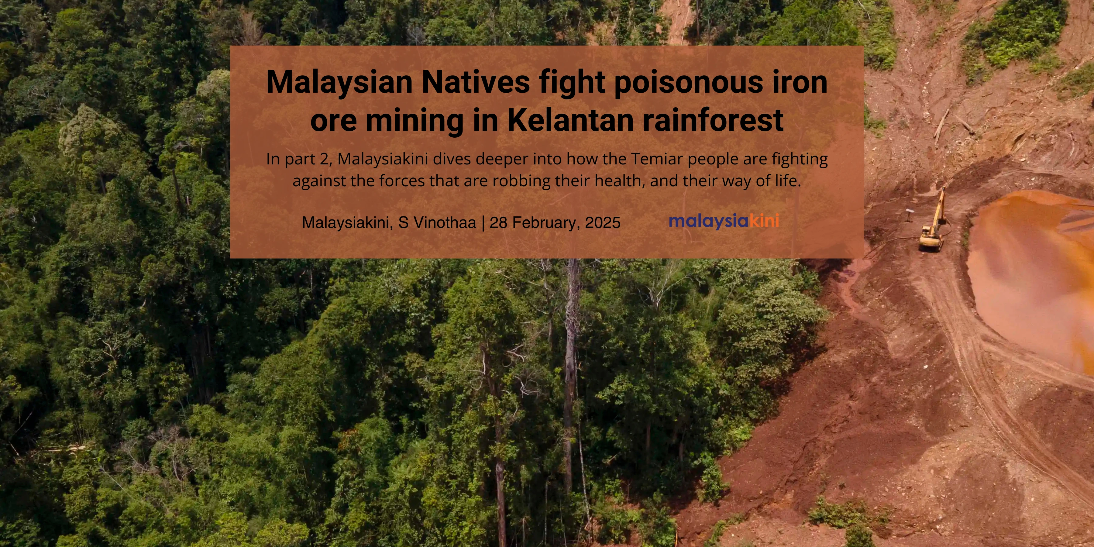 Aerial view of the rainforests ravaged by iron ore mining, used as header image