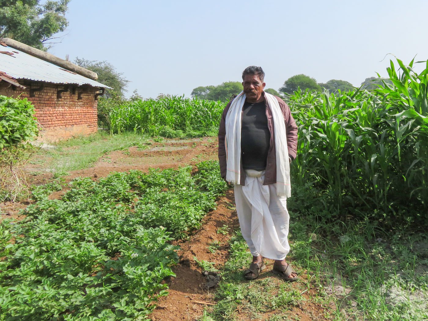 Joga Pitta is the sarpanch of Churada village in the same district and says even educated youth cannot find jobs here. Photo: Priti David/PARI