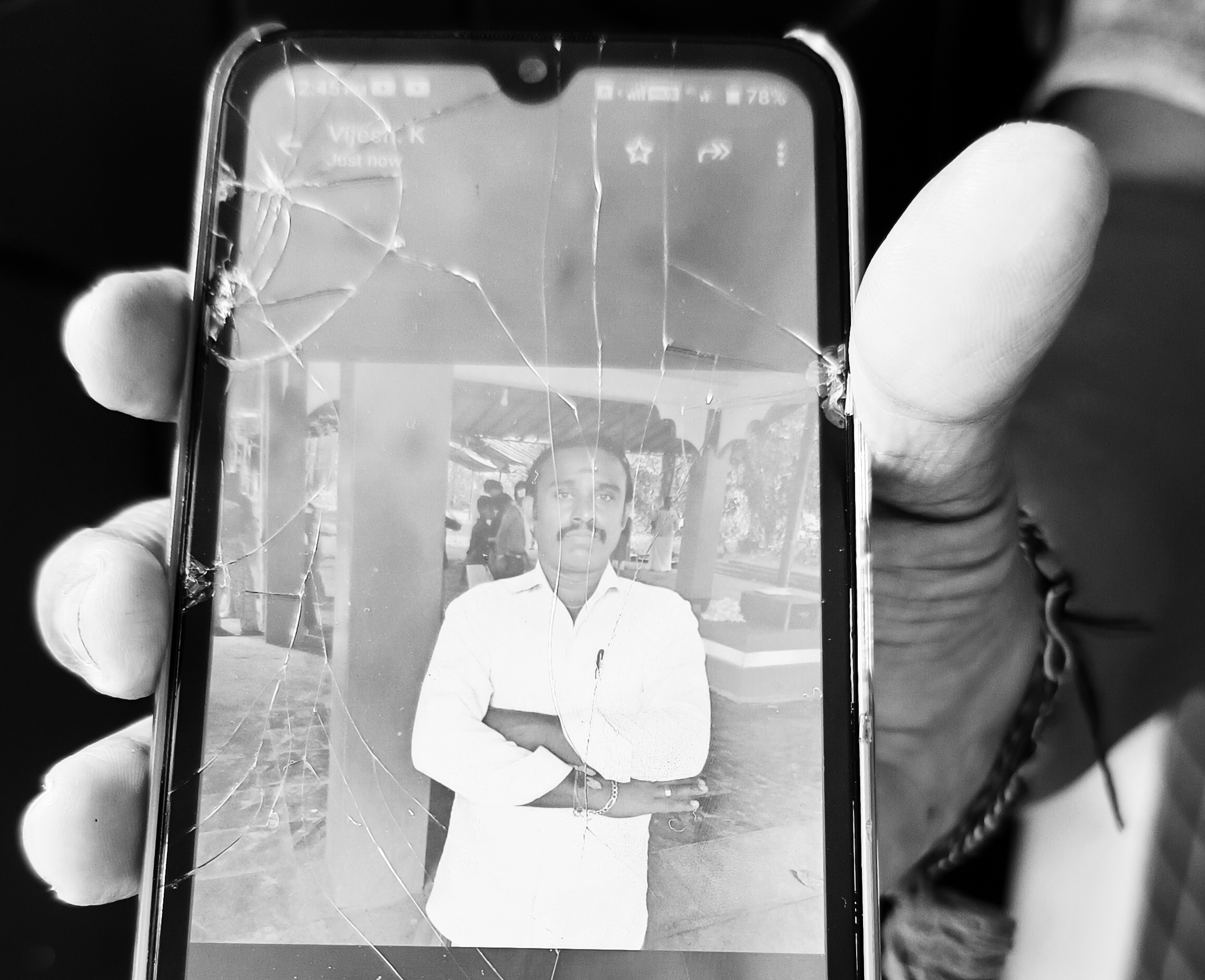 A photo of Vijesh Kaniyeri, a 41-year-old building painter in Kerala who died after he was exposed to extreme heat. His death was not recorded as being caused by heat because the post-mortem did not indicate it. India has a massive problem of undercounting heat-related deaths. Photo: Jeff Joseph