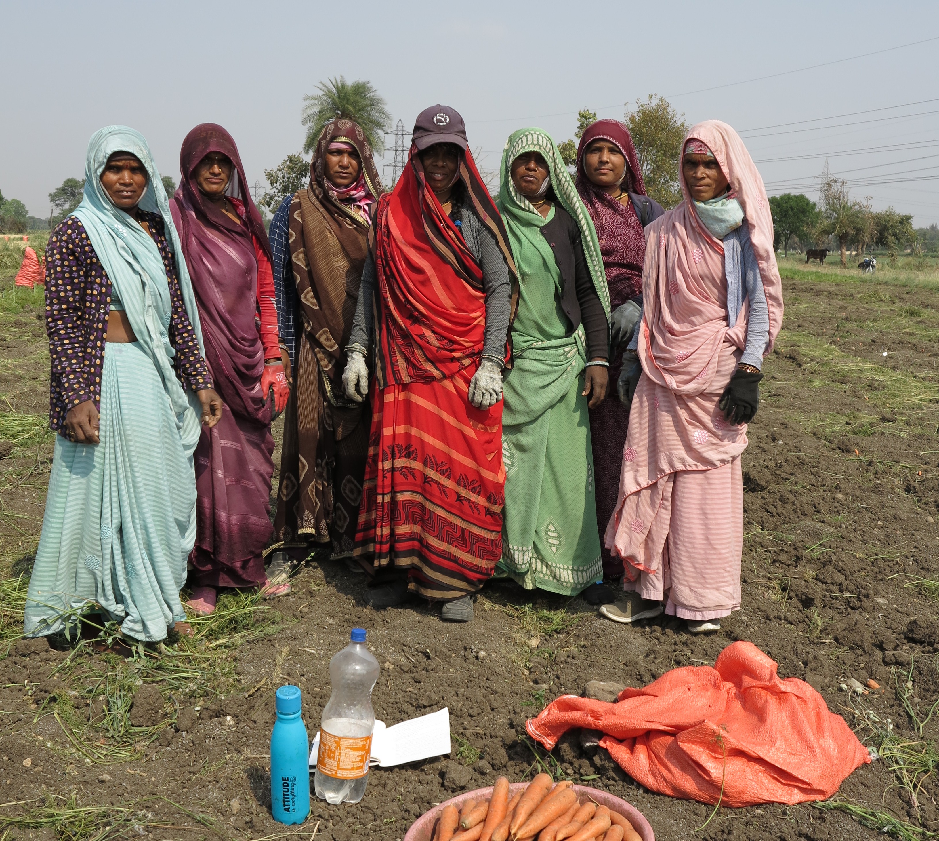 Women from Chirakhan, at the PIthampur Industrial Area, working on contaminated land. Photo: Tulika 
