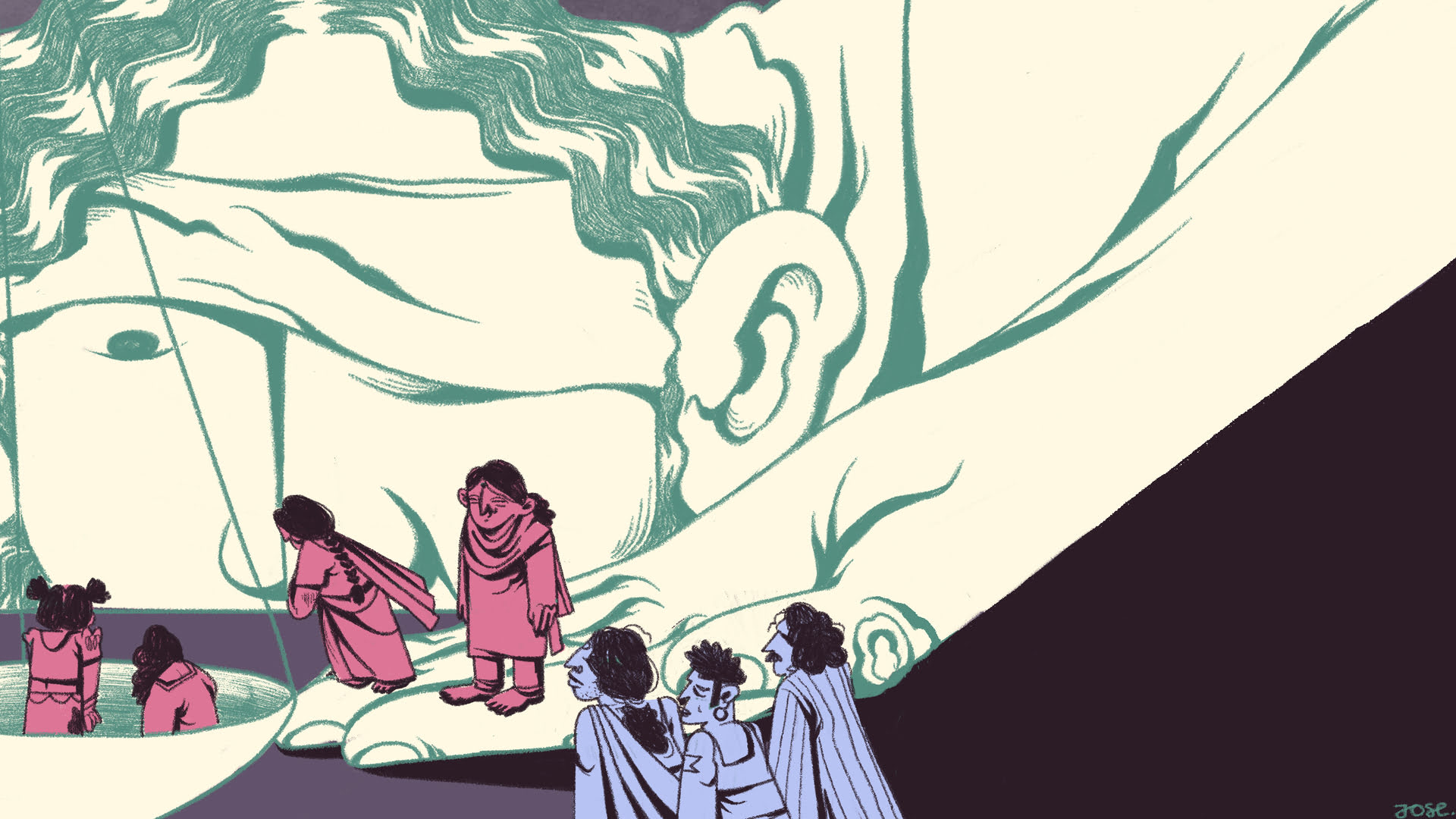 Illustration to depict how India's rape laws are not gender neutral.