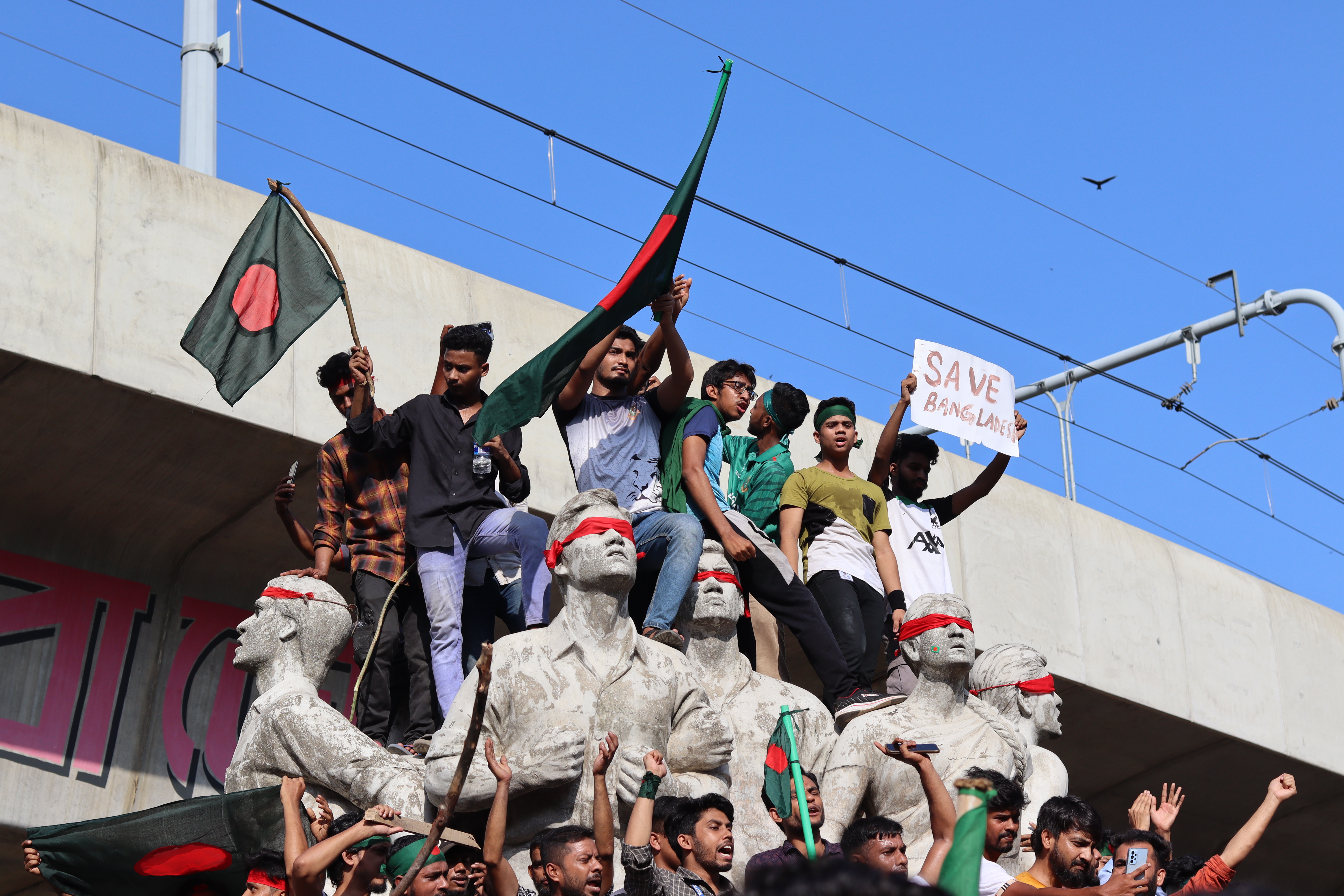 An image of protests against Sheikh Hasina’s government in Bangladesh. Photo: Wikimedia Commons